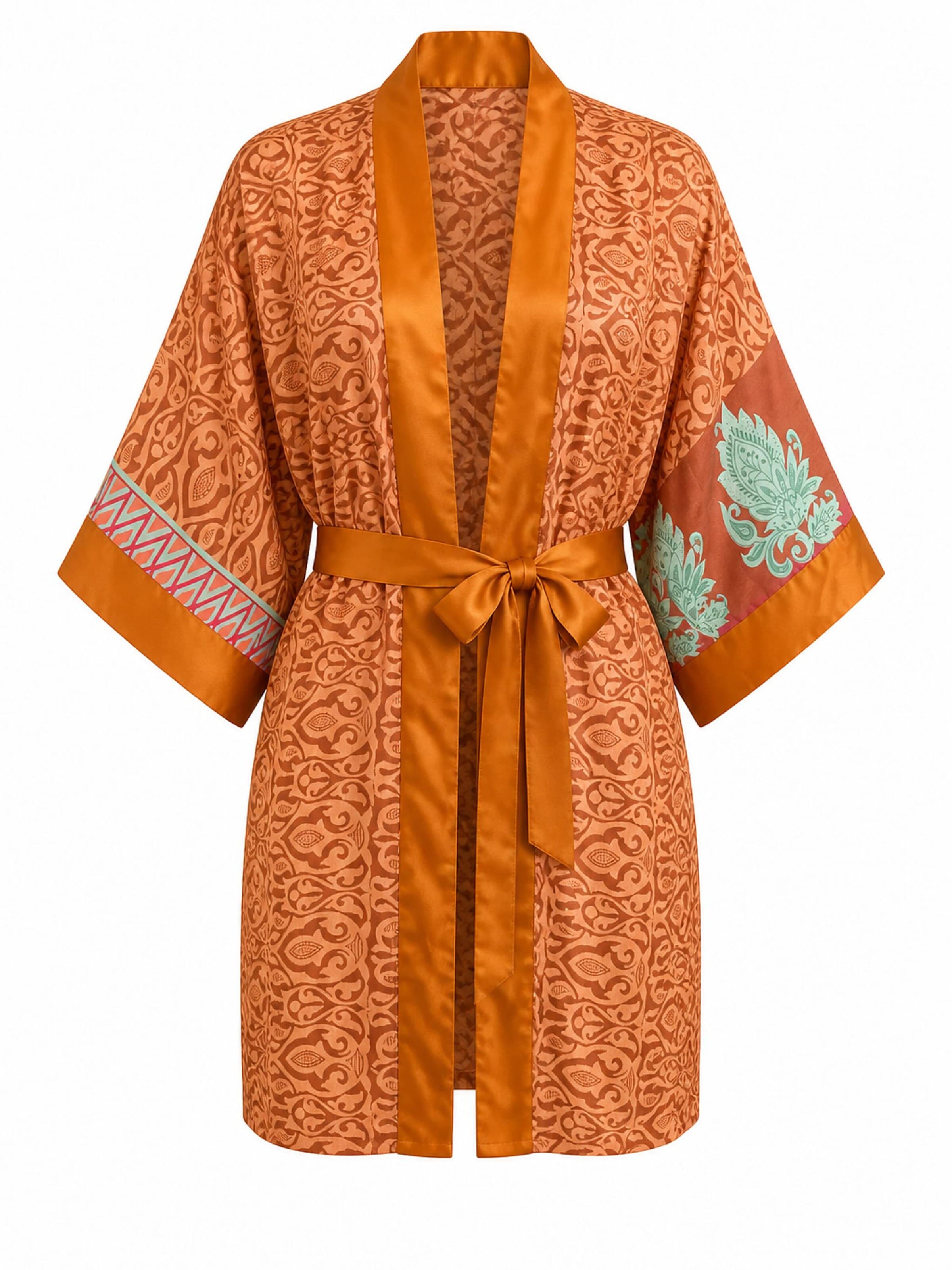 Shop Karey Kimono 'Saffron Midi Kimono' in Geel: voorkant
