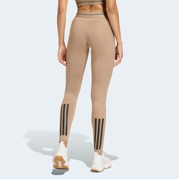ADIDAS PERFORMANCE Skinny Sporthose in Beige
