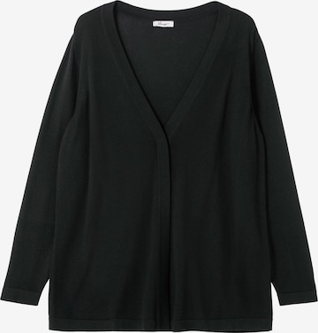 SHEEGO Knit cardigan in Black: front