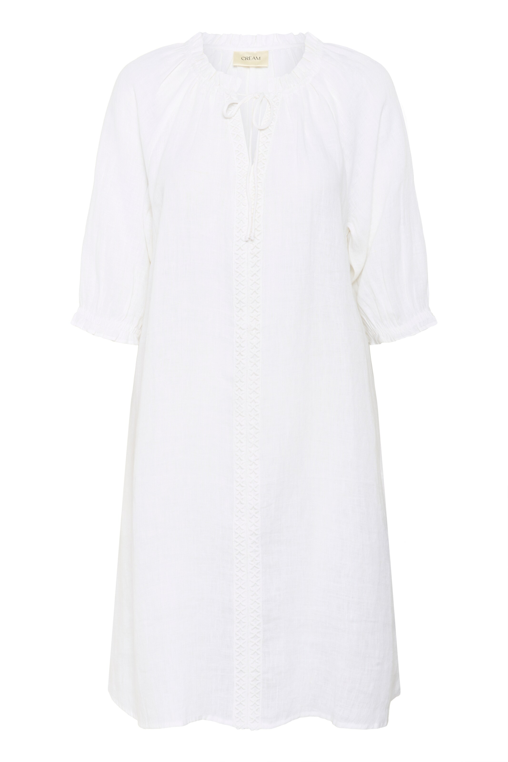 Cream Jurk 'Bellis' in Wit: voorkant