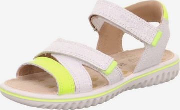 SUPERFIT Sandal 'Sandale Mädchen 1-009014 1000 Echtleder in weiß' in Pink: front