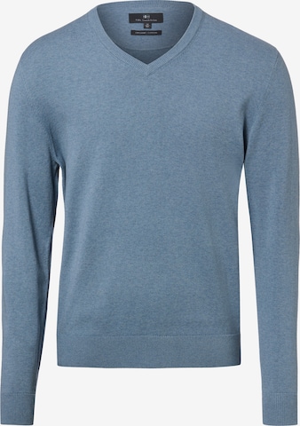Pull-over Nils Sundström en bleu : devant