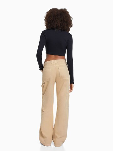 Bershka Loosefit Hose in Beige