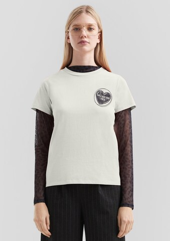 QS Shirt in Beige: voorkant