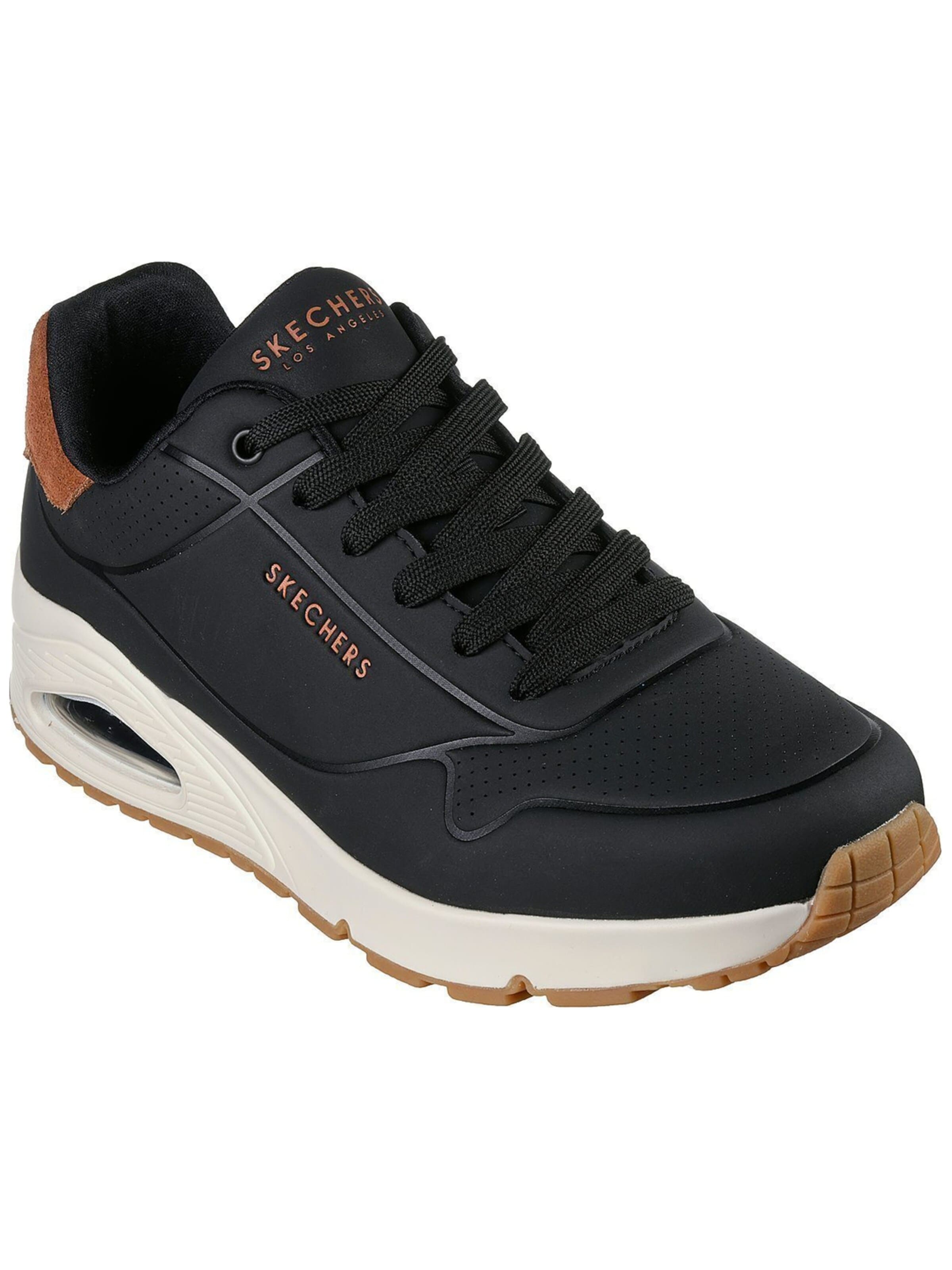 Sneaker bassa 'Uno - Suited On Air' di SKECHERS in nero: frontale