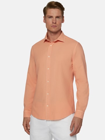 Boggi Milano - Regular Fit Camisa clássica em laranja: frente