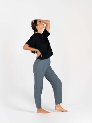 Regular Pantalon 'Linen Home Office Trousers Unisex' HACOY en gris