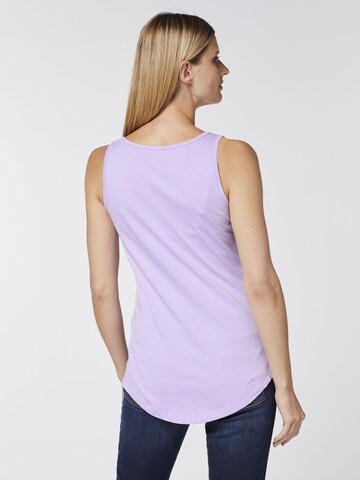 Oklahoma Jeans Top ' mit Label- und Natur-Print ' in Purple