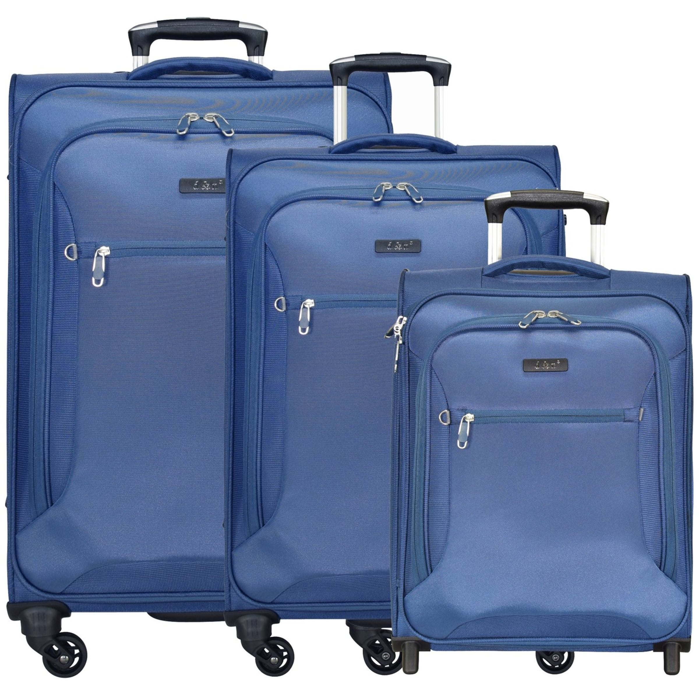D&N Kofferset 'Travel Line 6400' in Blauw: voorkant