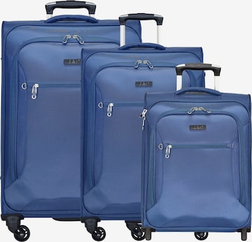 D&N Suitcase Set 'Travel Line 6400' in Blue: front