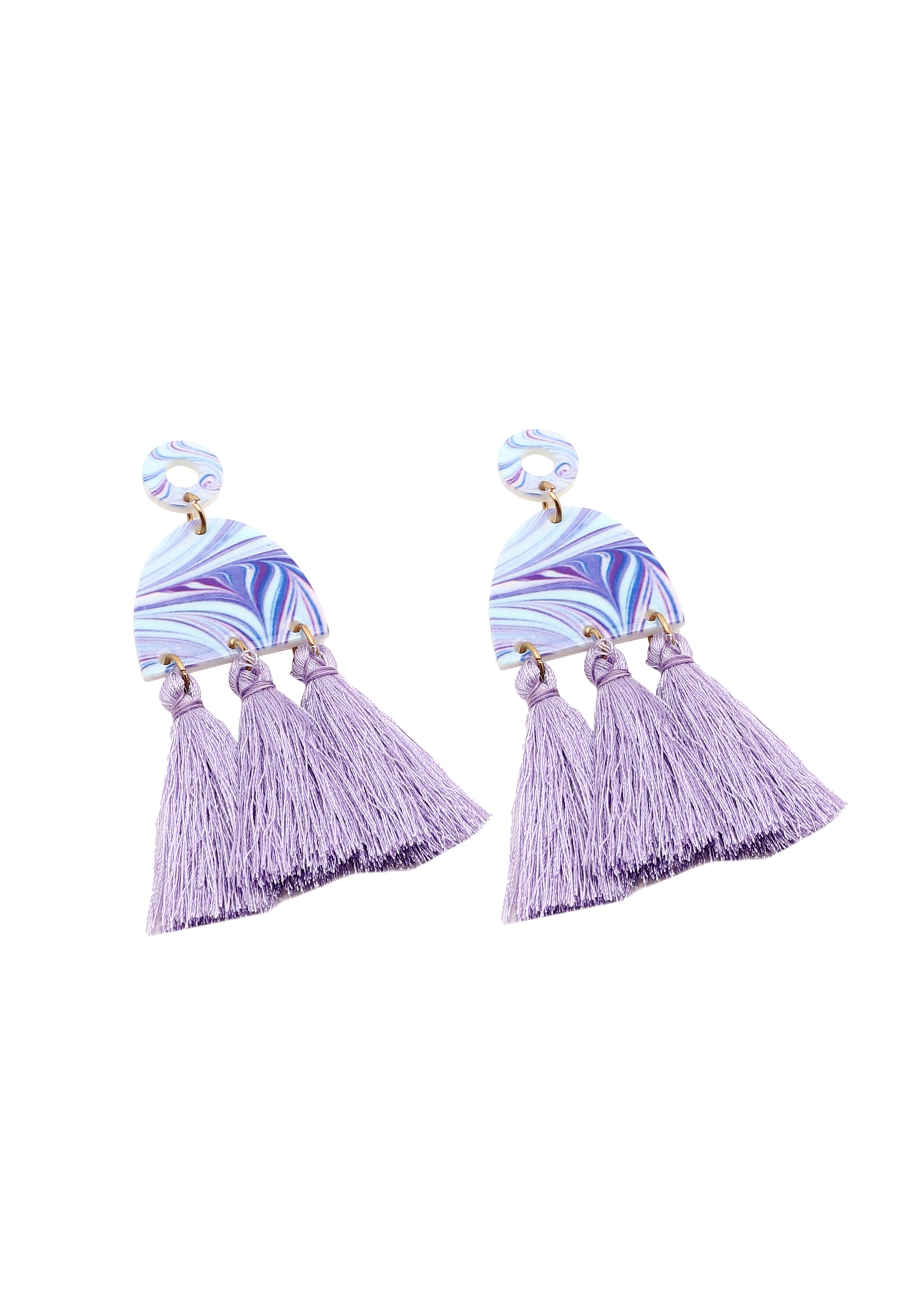 SOHI Øreringe 'Concordia' i lilla: forside