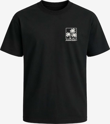 Neverless Shirt 'Palmen Badge' in Black: front