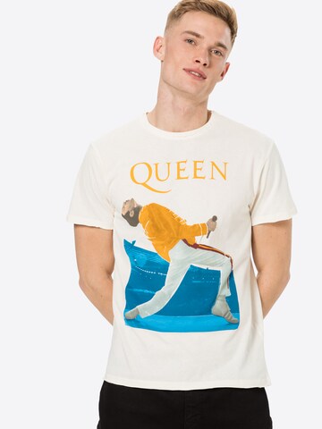 AMPLIFIED Regular fit Тениска 'QUEEN TRIANGLE' в бяло: отпред