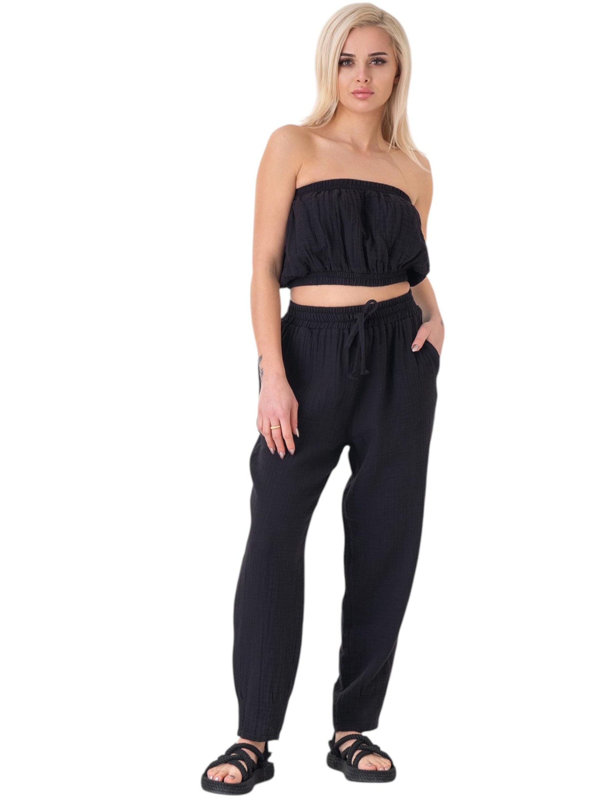 Wide Leg Pantalon 'Eluna' WENOR en noir