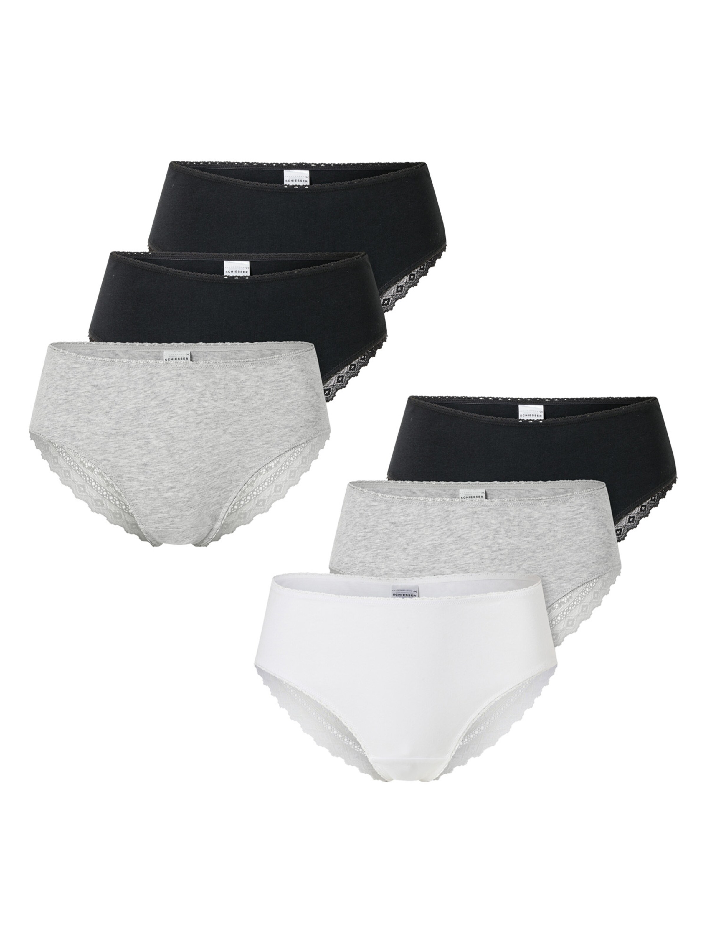 SCHIESSER Slip ' Modern Multipacks ' in Grijs: voorkant
