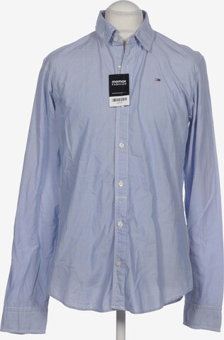 Tommy Jeans Button Up Shirt in L in Blue: front