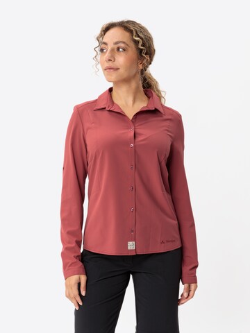 VAUDE Multifunctionele blouse 'Rosemoor' in Rood: voorkant