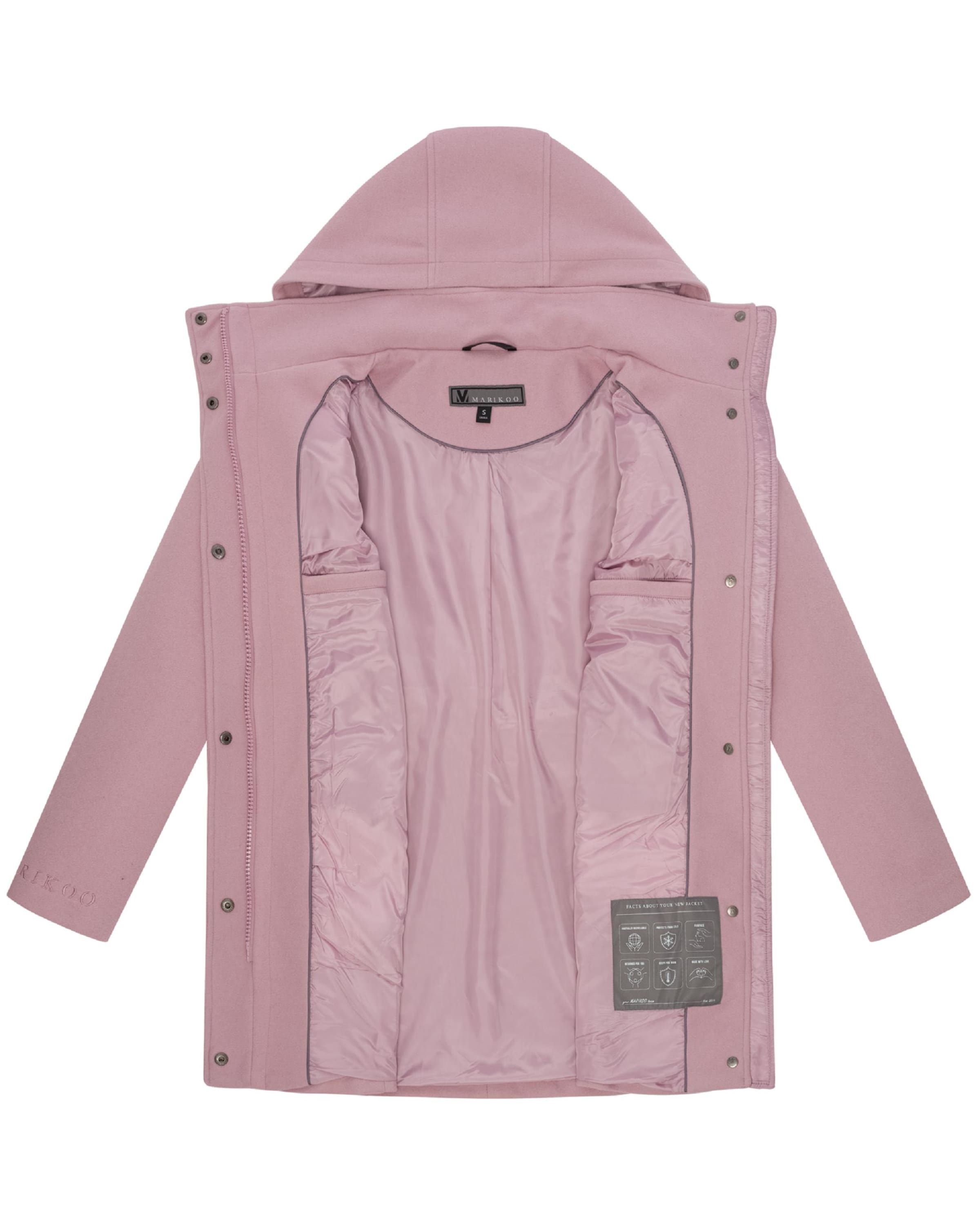 Palton de primăvară-toamnă 'Katalinaa' de la MARIKOO pe roz