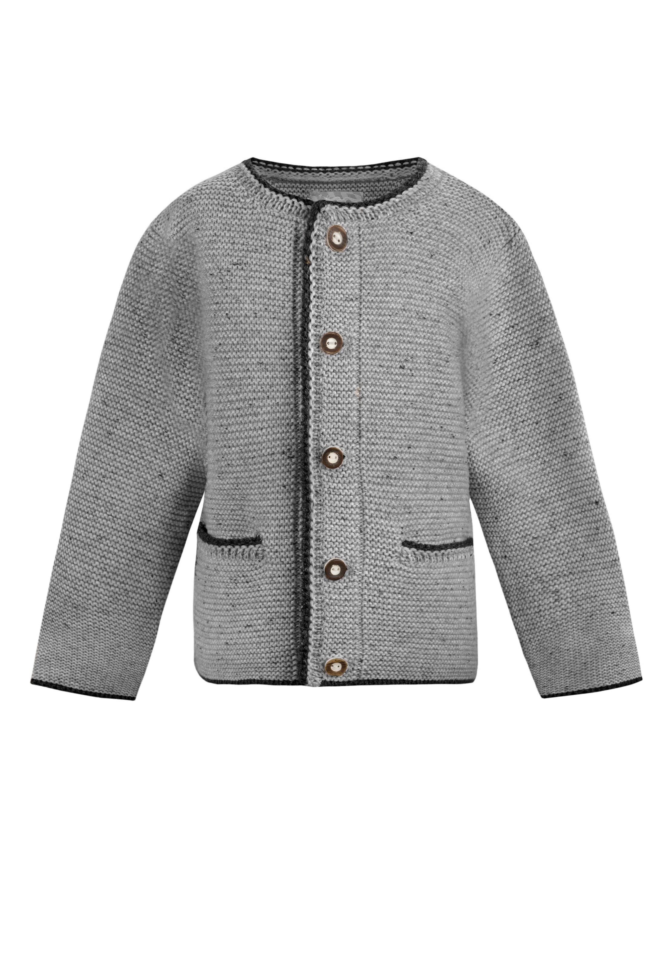 STOCKERPOINT Knit cardigan 'Malo' in Grey: front