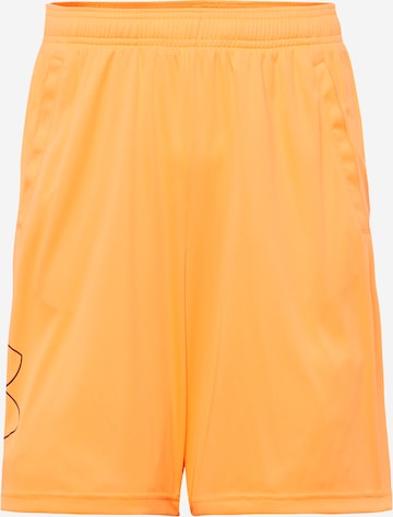 UNDER ARMOUR Sports trousers in Orange: front