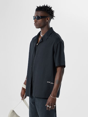 VAMOS CLO Comfort fit Overhemd 'Snowdrop' in Zwart