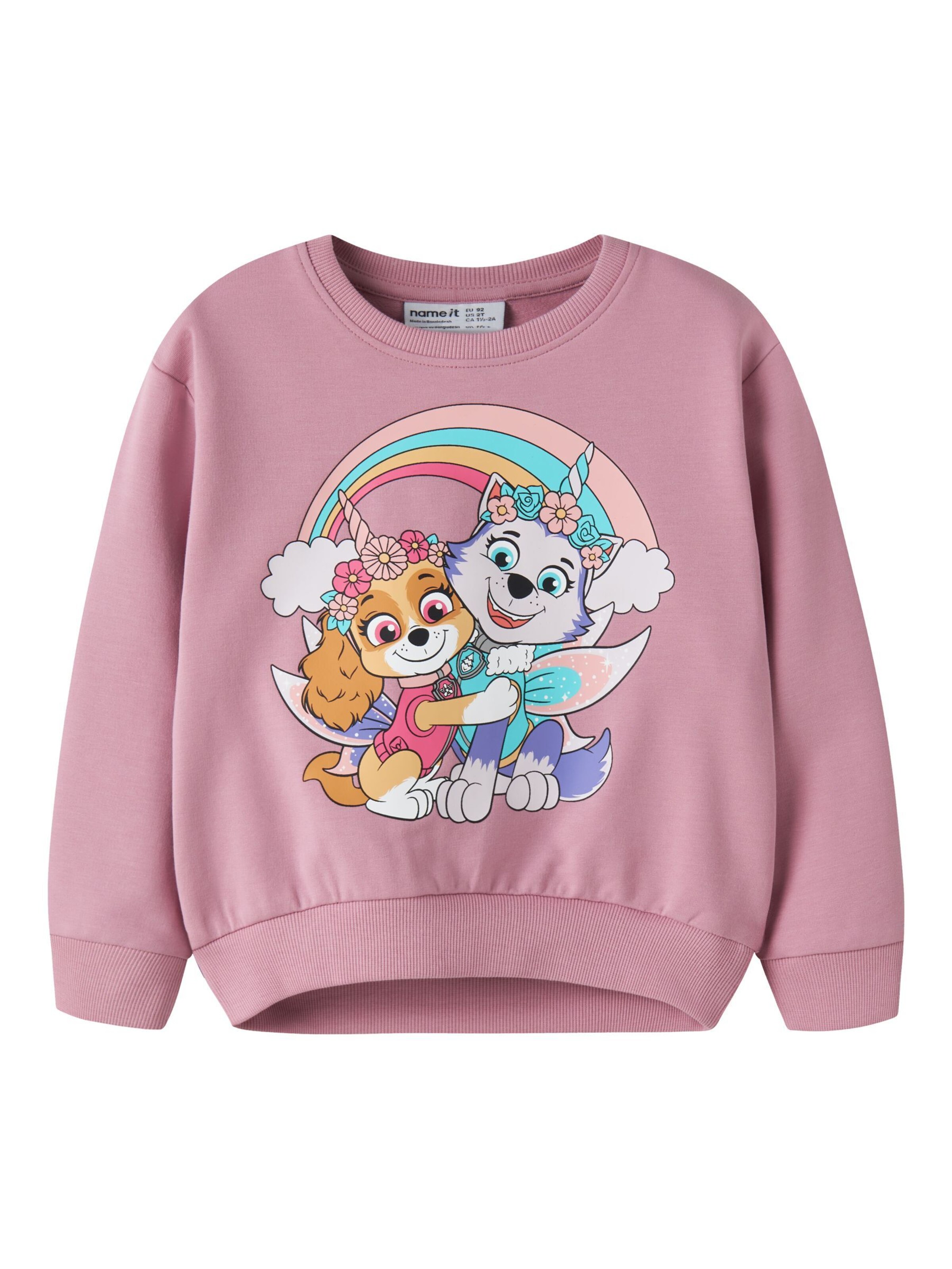 NAME IT Sweatshirt 'Paw Patrol' in Purple: front