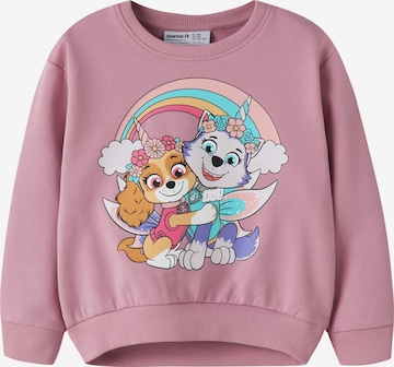 Sweat-shirt 'Paw Patrol' NAME IT en violet : devant
