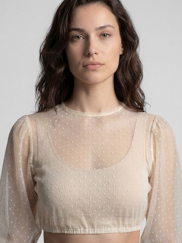 Blouse folklorique 'Kaktus' SPIETH & WENSKY en beige