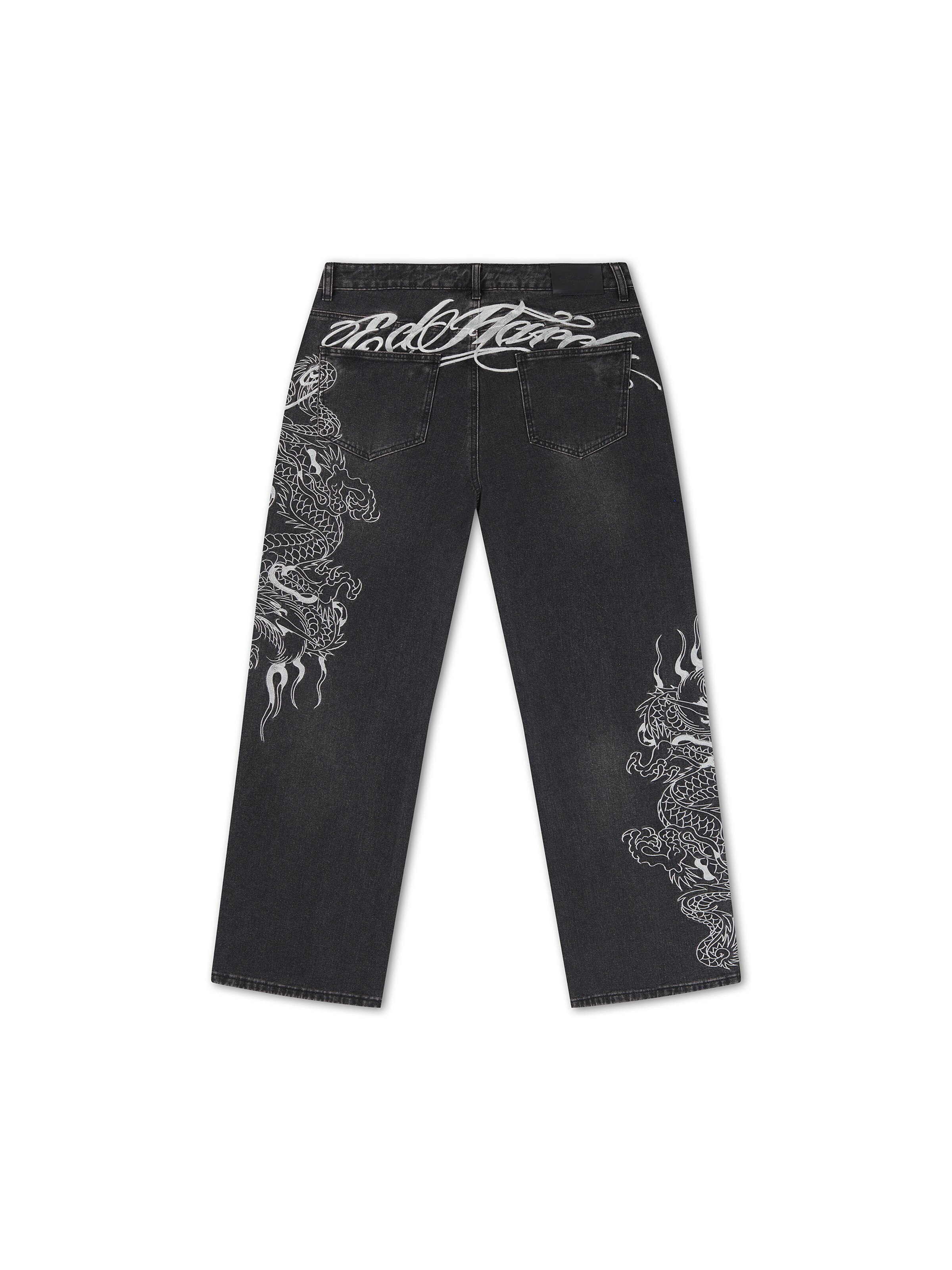 Ed Hardy - Loosefit Calças de ganga em preto