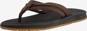 REEF T-Bar Sandals ' Leather Element TQT ' in Brown: front