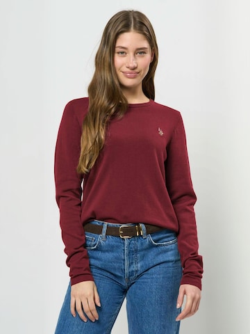 U.S. POLO ASSN. Sweter ' UWMie ' w kolorze czerwony: przód