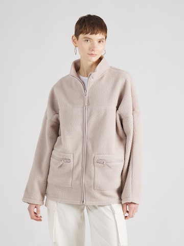 TOPSHOP Fleecejacke in Beige: predná strana