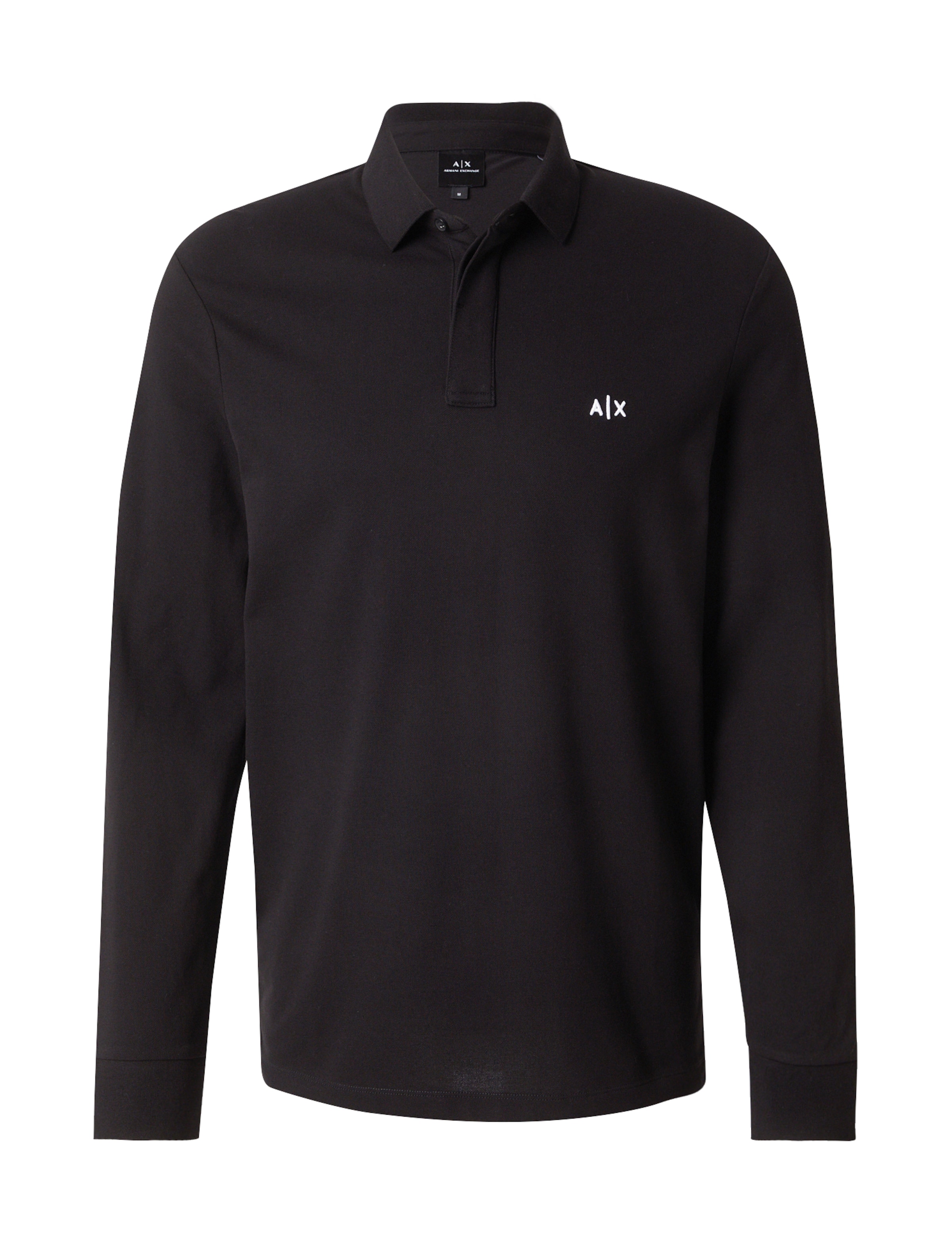 melns ARMANI EXCHANGE T-Krekls: no priekšpuses