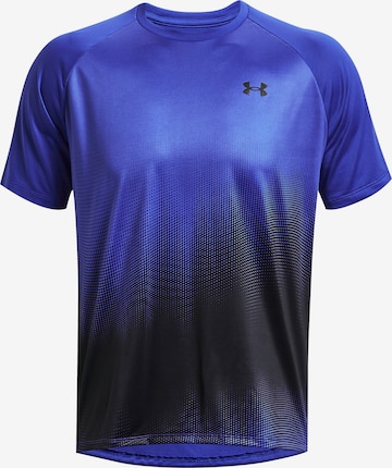 UNDER ARMOUR Functioneel shirt 'Tech Fade' in Blauw: voorkant