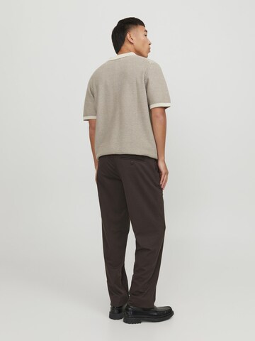 JACK & JONES Regular Pleated Pants 'Karl' in Brown