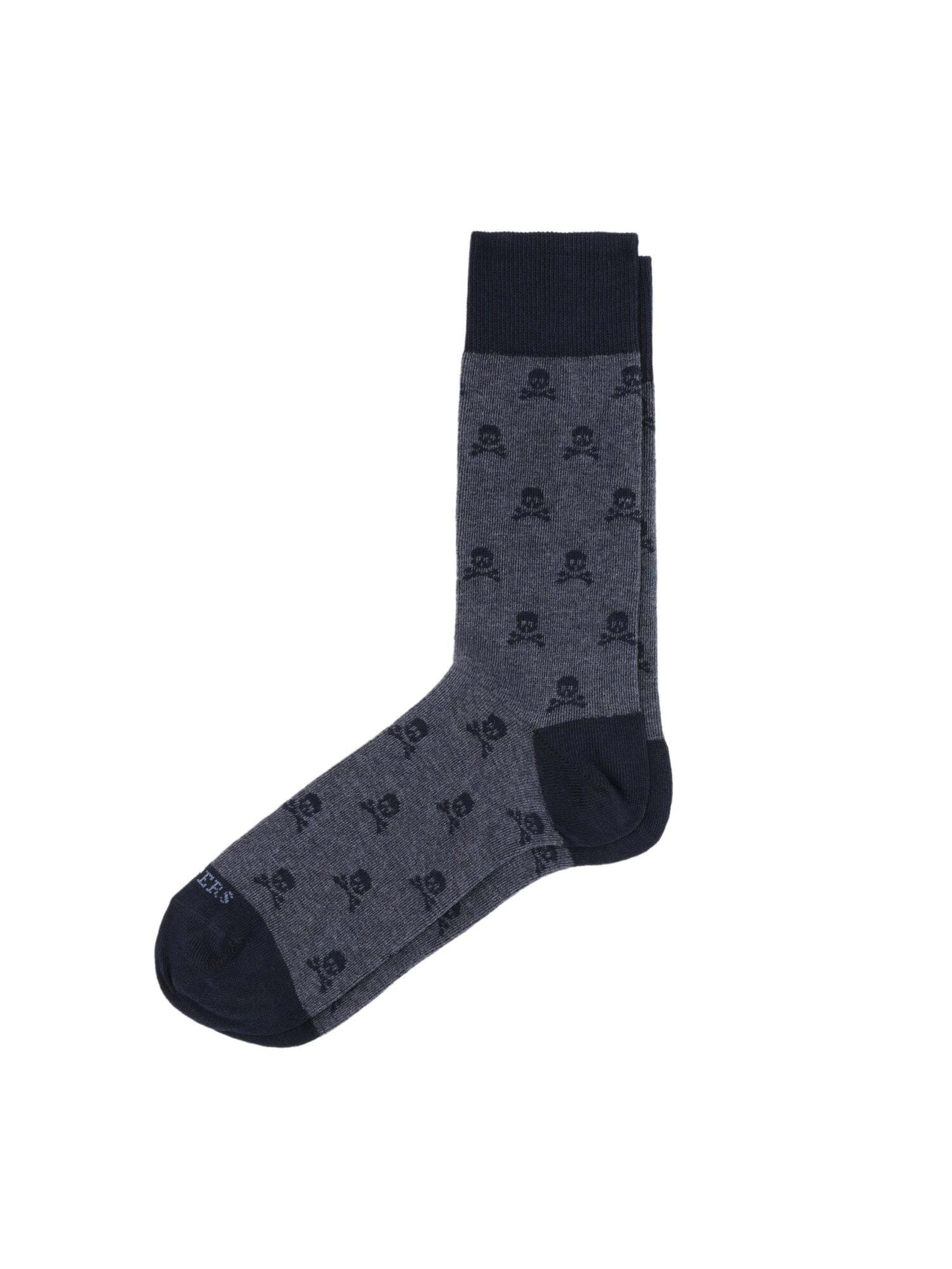 Scalpers Къси чорапи 'Nos Skull' в синьо: отпред