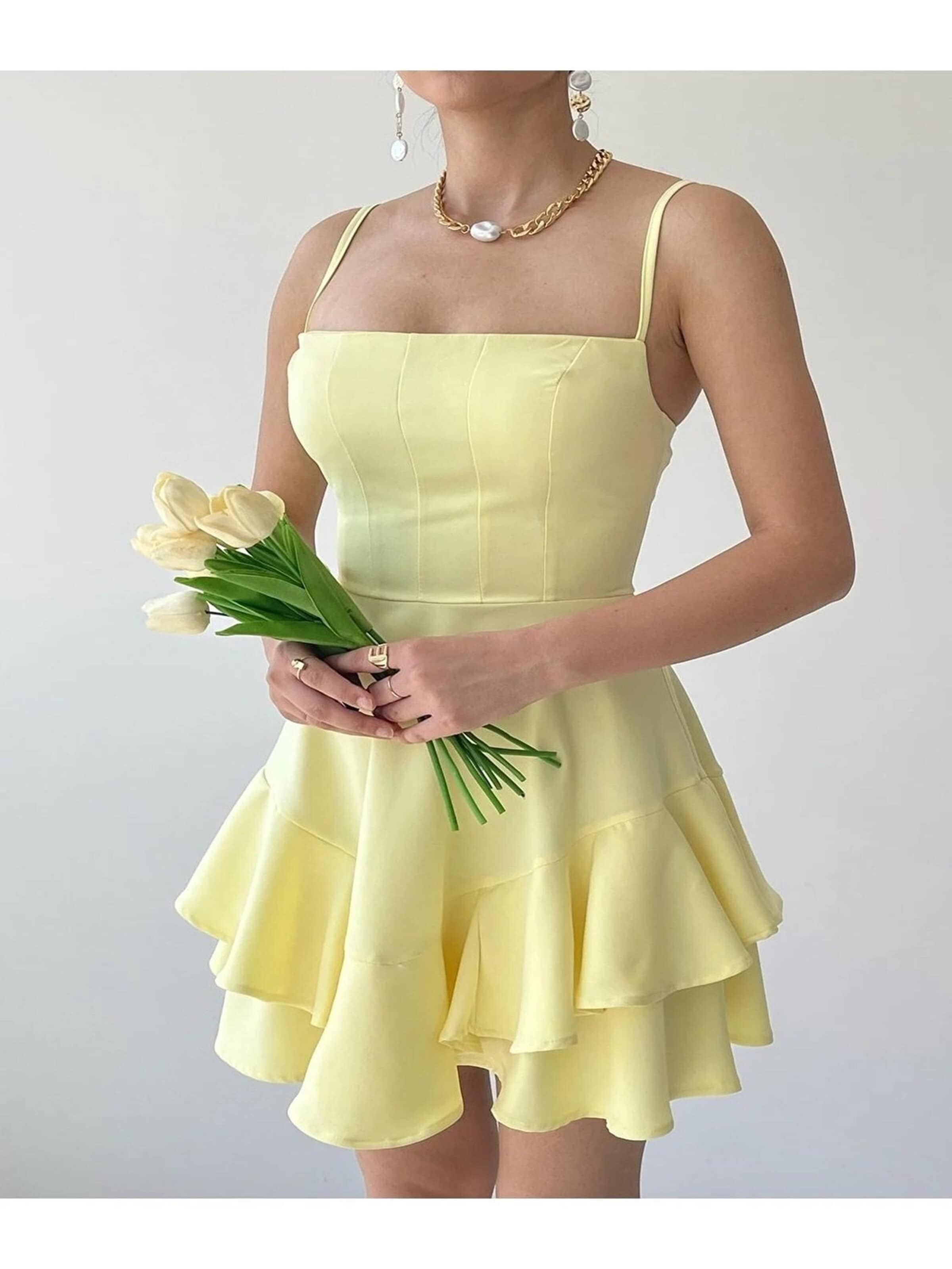 WOMAN VISION Šaty – žlutá