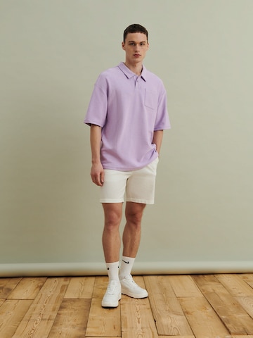 DAN FOX APPAREL Majica 'Justin' | vijolična barva