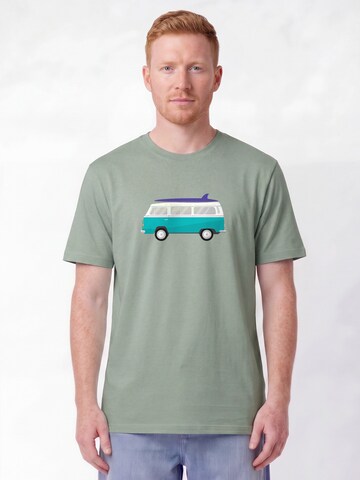 Maglietta 'California Dream' di Watapparel in verde: frontale