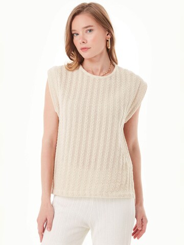 Organication Top in Beige: front