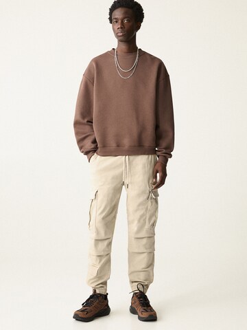Pull&Bear Tapered Cargobyxa i beige