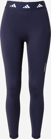 ADIDAS PERFORMANCE - Skinny Calças de desporto 'Techfit' em azul: frente