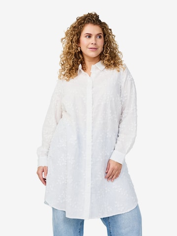 ZizziKošulja haljina 'Mricca' - bijela boja: prednji dio