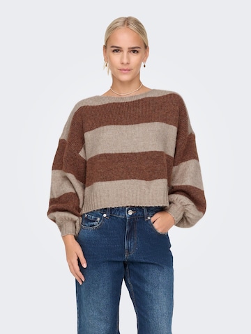 Pull-over 'Aya' ONLY en beige : devant