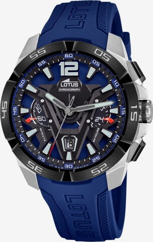 Montre à affichage analogique Lotus en bleu : devant