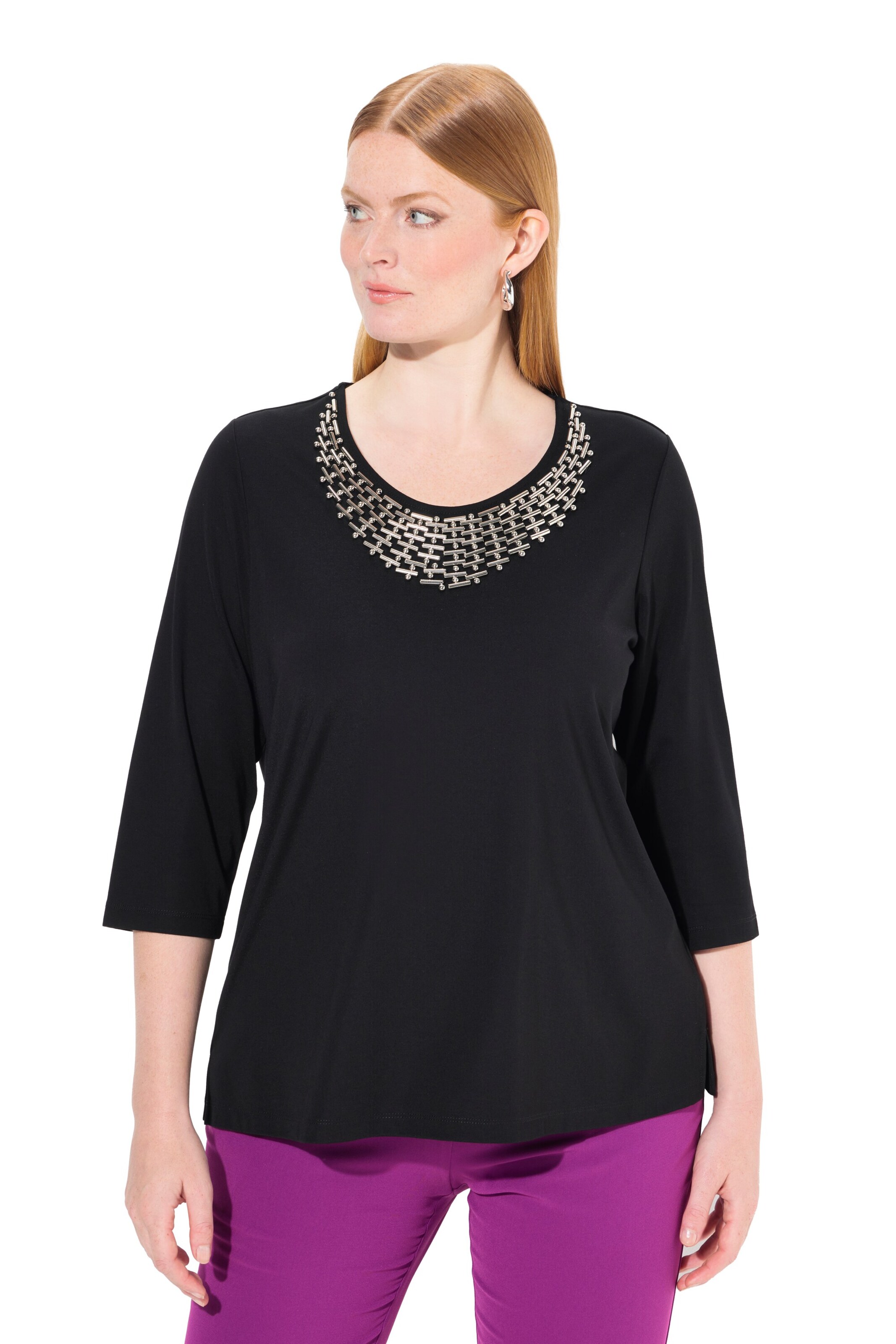 Ulla Popken Shirt in Black: front