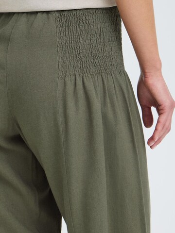 Oxmo - Loosefit Pantalón ' OXNInna Linen Mix Relaxed Fit ' en verde