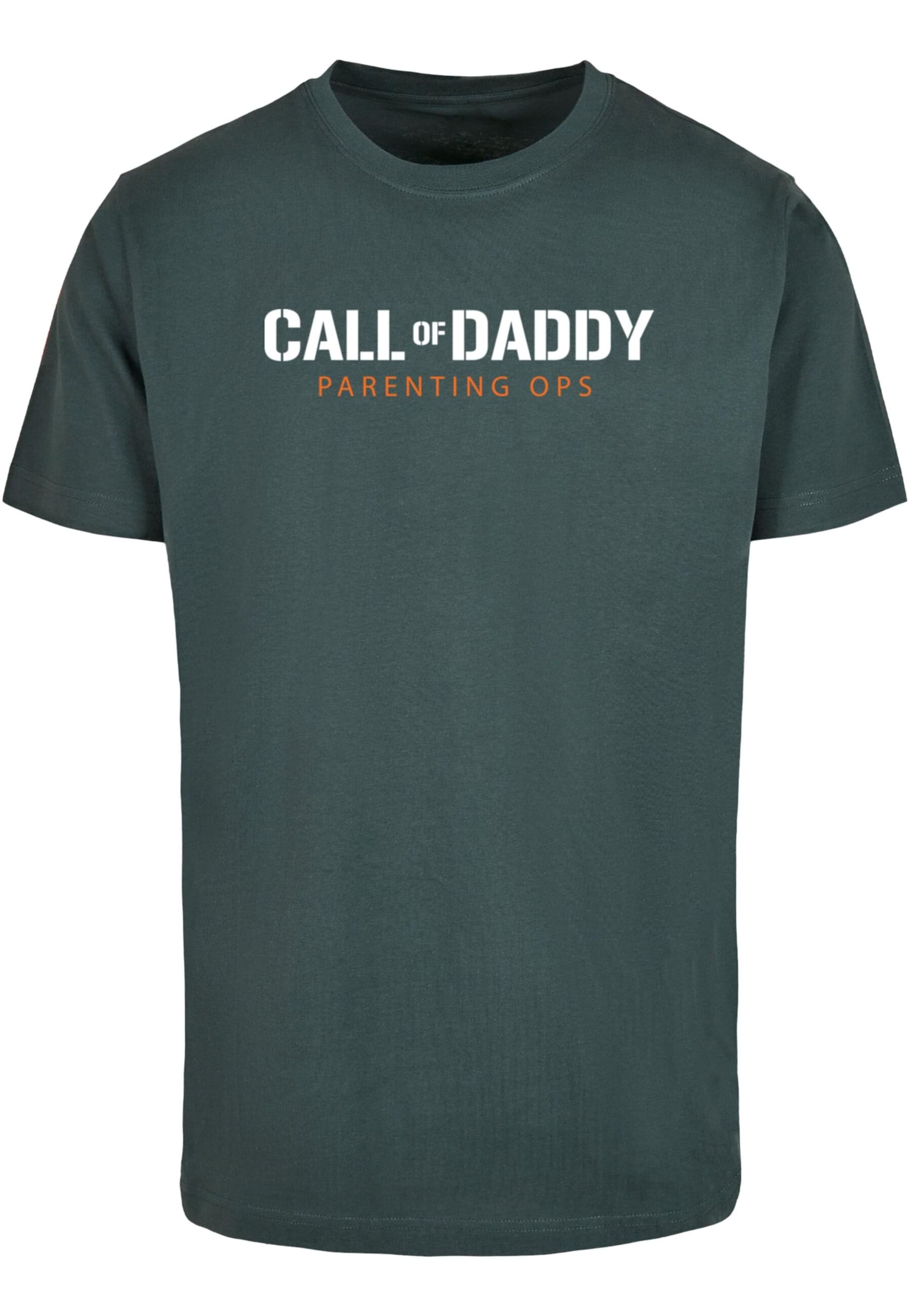 Merchcode Shirt 'Fathers Day - Call Of Daddy' in Grün: Vorderseite