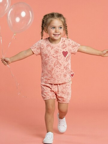 SIGIKID Regular Hose 'Shorts Pink Birds' in Pink