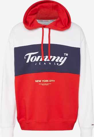 Tommy Jeans Mikina – červená: přední strana